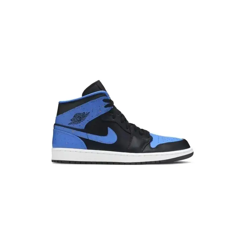 Jordan 1 Mid Shoes — Royal Paint Splatter colorway — Joyagoo Spreadsheet photo