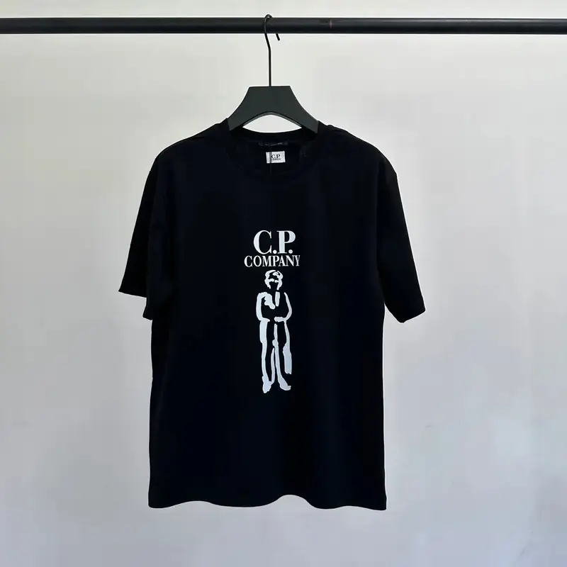 CP Company Logo T-Shirt — 9013 black and white colorway — Joyagoo Spreadsheet photo