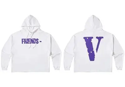 VLONE Hoodie — White Purple FRIENDS White Purple V colorway — Joyagoo Spreadsheet photo