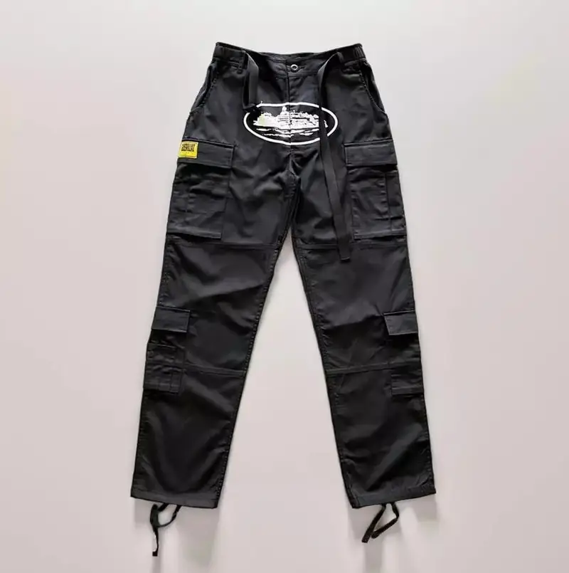 Corteiz Classic Cargo 5 Stars Black White Logo Pants — 4th Anniversary colorway — Joyagoo Spreadsheet photo