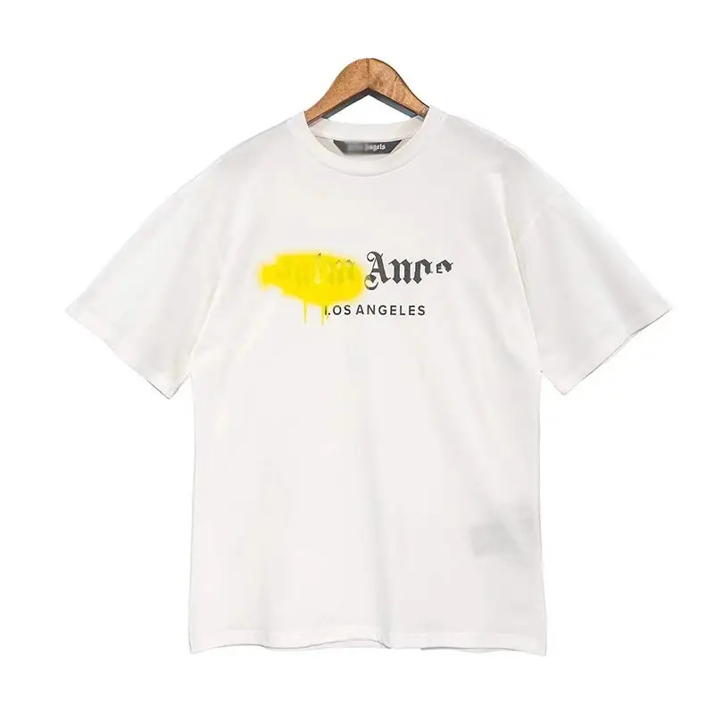 Palm Angels Spray T-Shirt — White/Yellow colorway — Joyagoo Spreadsheet photo