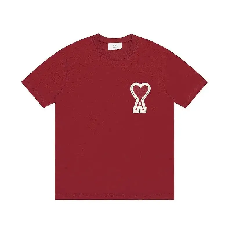 Ami Paris T-Shirts With Big Logo — claret colorway — Joyagoo Spreadsheet photo