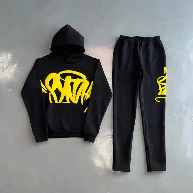 Syna Tracksuit Grey-White — Black/Yellow Print colorway — Joyagoo Spreadsheet photo