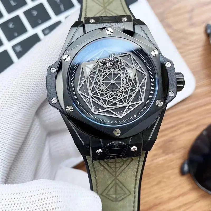 Hublot Big Bang Sang Bleu — Black  Black Disk  Army Green Belt colorway — Joyagoo Spreadsheet photo
