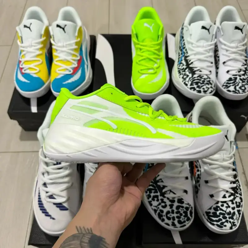 Puma All-Pro Basketball Shoes — green colorway — Joyagoo Spreadsheet photo