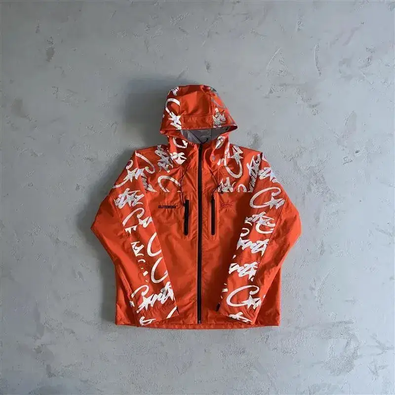Corteiz Pink Windbreaker with Monogram on Sleeves — orange colorway — Joyagoo Spreadsheet photo