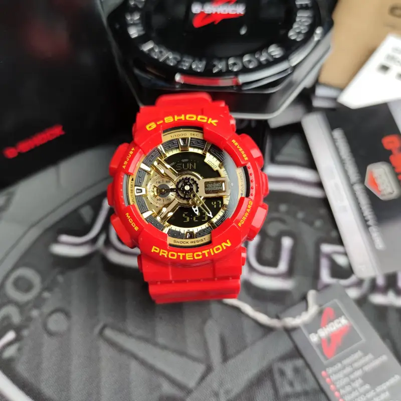 G-SHOCK Casio GA-110GW-7AER Watch — Red gold colorway — Joyagoo Spreadsheet photo