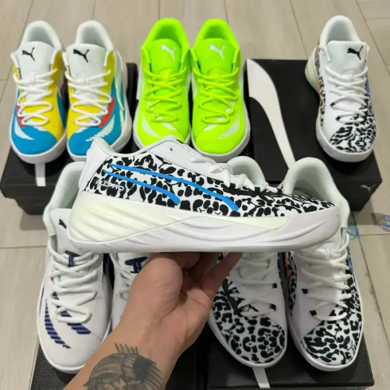 Puma All-Pro Basketball Shoes — black and white blue colorway — Joyagoo Spreadsheet photo
