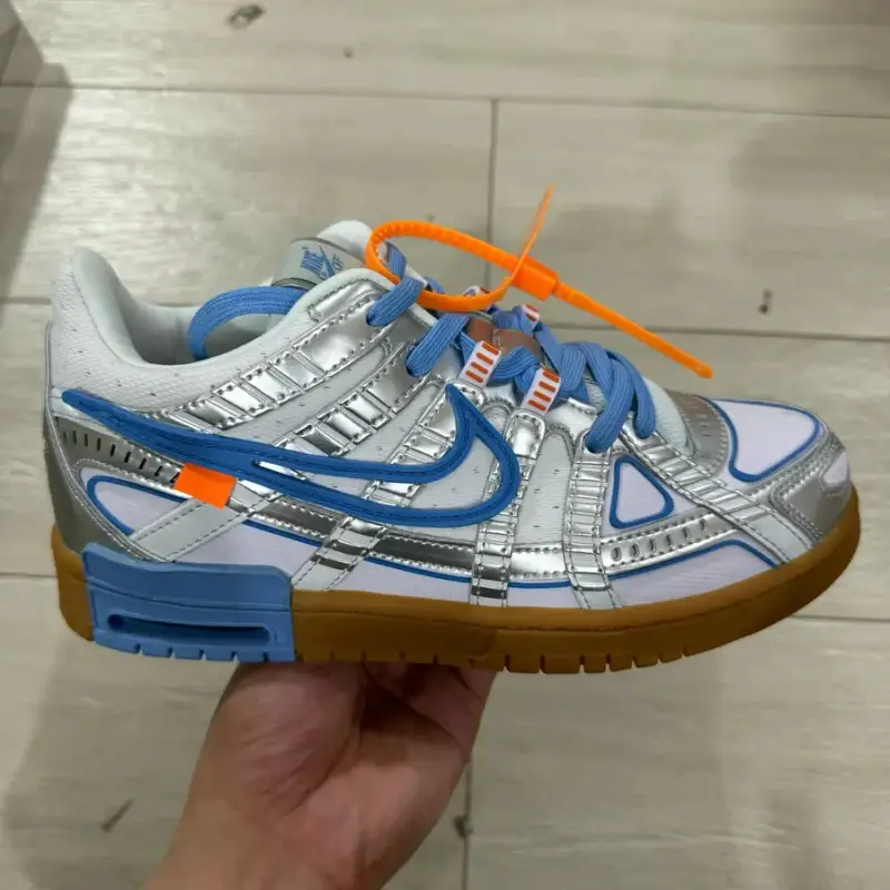 Rubber Dunk x Off-White Orange Shoes — European Liquid Silver colorway — Joyagoo Spreadsheet photo