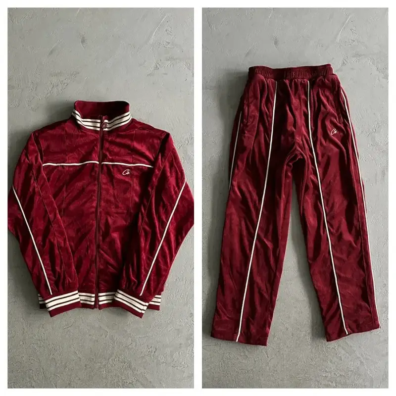 Corteiz Tracksuit Top — Red velvet suit colorway — Joyagoo Spreadsheet photo
