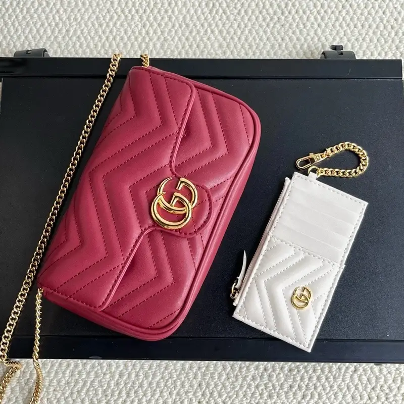 Gucci GG Marmont Bag — Wine red envelope white card colorway — Joyagoo Spreadsheet photo