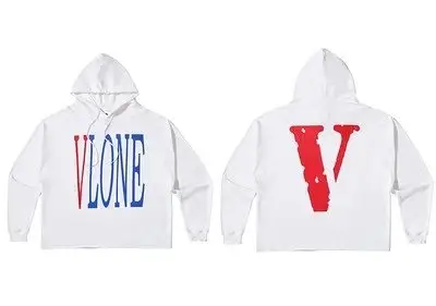 VLONE Hoodie — White Blue Shanghai Limited White Red V colorway — Joyagoo Spreadsheet photo