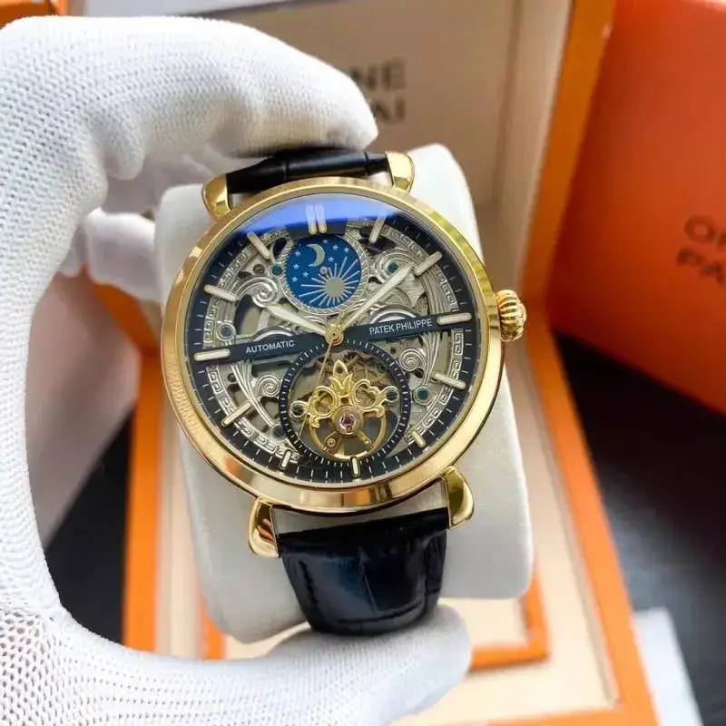 Patek Philippe Celestial Watch — Gold Shell  Black Plate Black Leather colorway — Joyagoo Spreadsheet photo