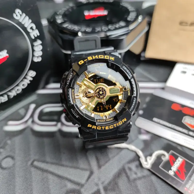 G-SHOCK Casio GA-110GW-7AER Watch — Black gold colorway — Joyagoo Spreadsheet photo