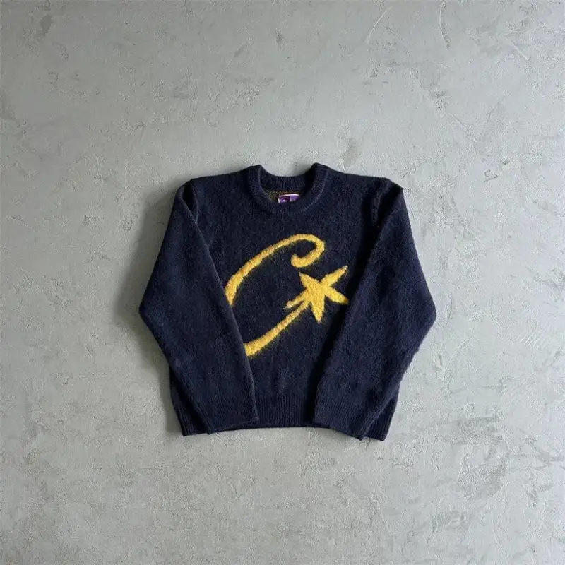 Corteiz Knit Sweater — Large C Navy Blue Sweater colorway — Joyagoo Spreadsheet photo