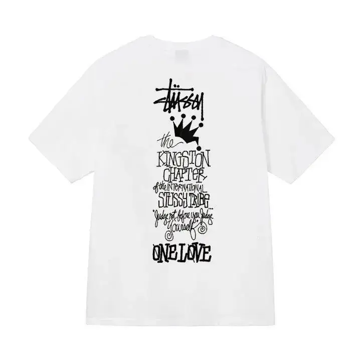 Stussy t-shirt — White [Kingston]] colorway — Joyagoo Spreadsheet photo
