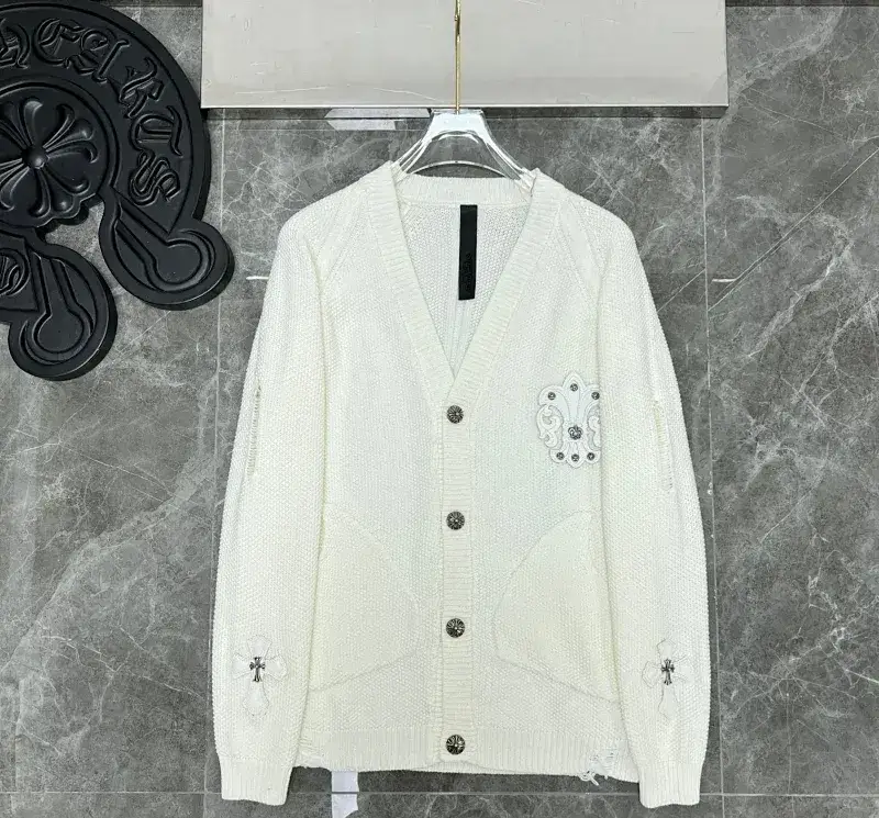 Chrome Hearts Zip-Up Sweater — white colorway — Joyagoo Spreadsheet photo