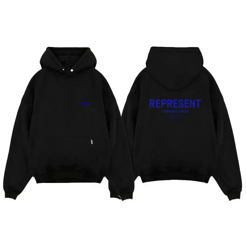 Represent Hoodie — Black blue print colorway — Joyagoo Spreadsheet photo