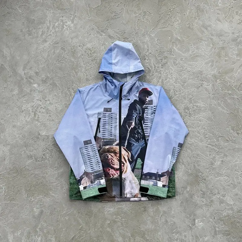 Corteiz Pink Windbreaker with Monogram on Sleeves — Main drawing style colorway — Joyagoo Spreadsheet photo