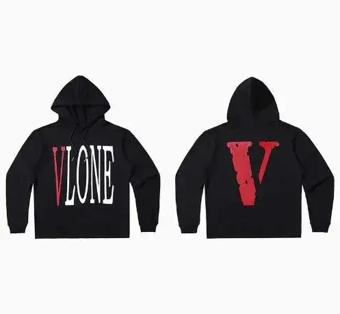 VLONE Hoodie — Vlone black red V colorway — Joyagoo Spreadsheet photo