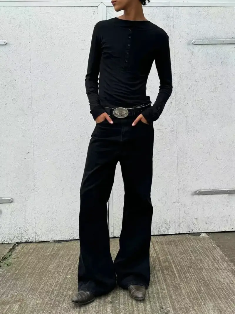 No Faith Studios 24SS Longsleeve — black button style colorway — Joyagoo Spreadsheet photo