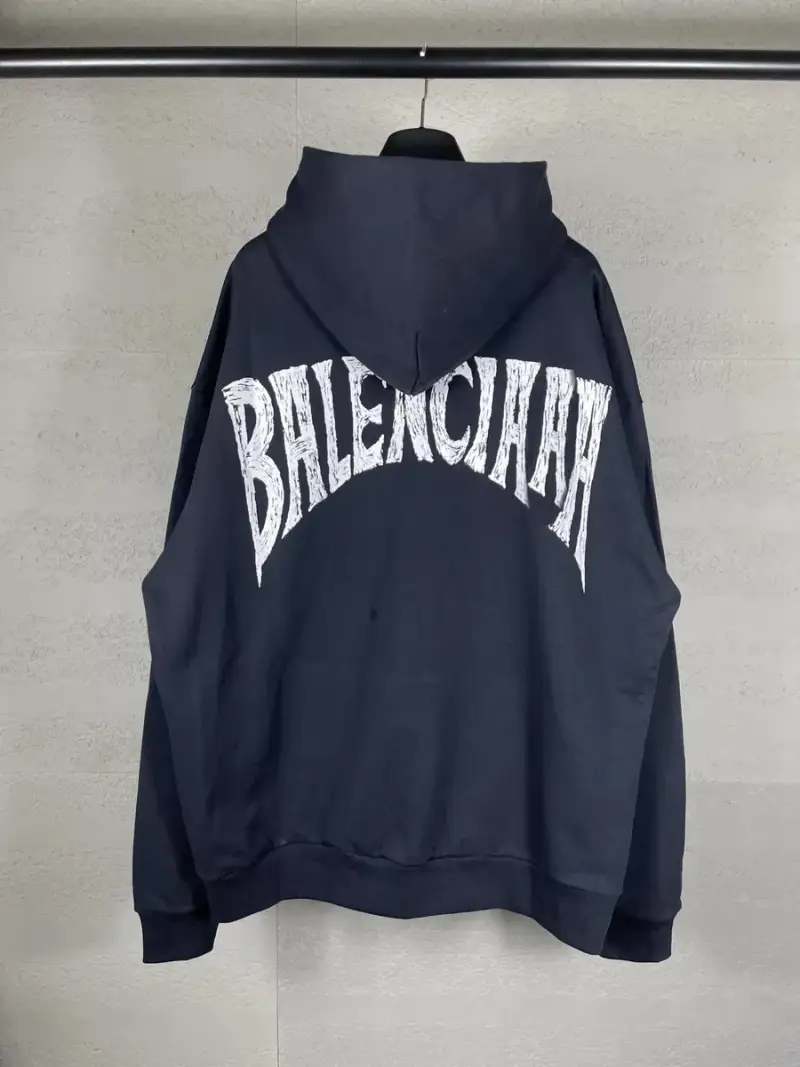 Balenciaga Glittered Logo Hoodie — black colorway — Joyagoo Spreadsheet photo
