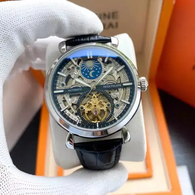 Patek Philippe Celestial Watch — Silver Shell  Black Plate Black Leather colorway — Joyagoo Spreadsheet photo