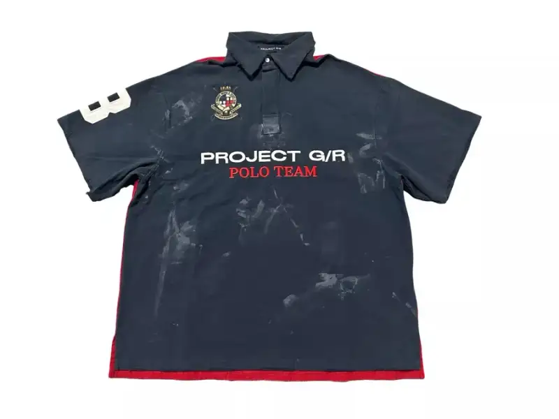 GRAILZ polo — Blue red stitching [short sleeve version colorway — Joyagoo Spreadsheet photo