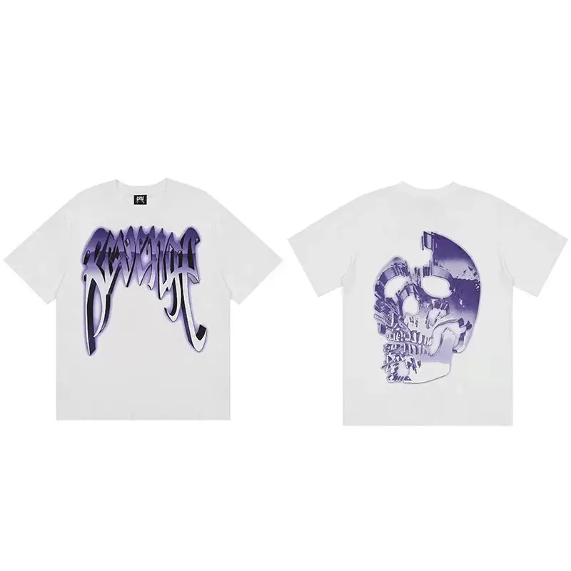 Revenge T-Shirts — Violet White Purple Metal Skull Head colorway — Joyagoo Spreadsheet photo