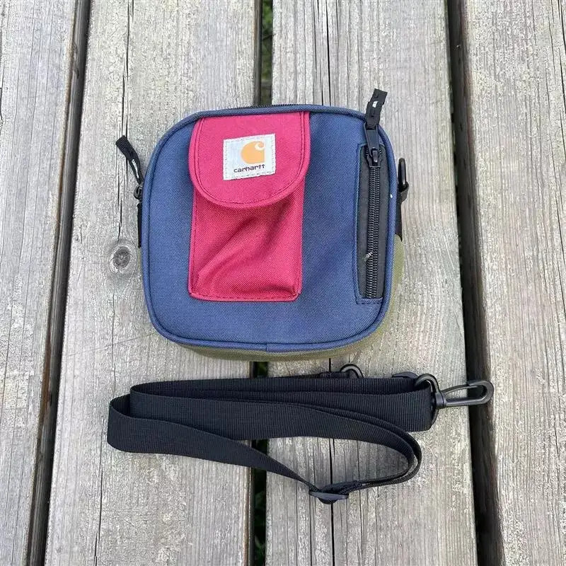 Carhartt Square Shoulder Bag — Pull bone square bag wine red spell blu colorway — Joyagoo Spreadsheet photo