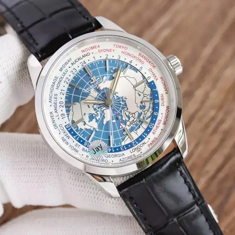 Jaeger-LeCoultre Geophysic Watch — Silver Shell  White Plate Black Leather colorway — Joyagoo Spreadsheet photo