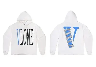 VLONE Hoodie — Vlone white blue V colorway — Joyagoo Spreadsheet photo