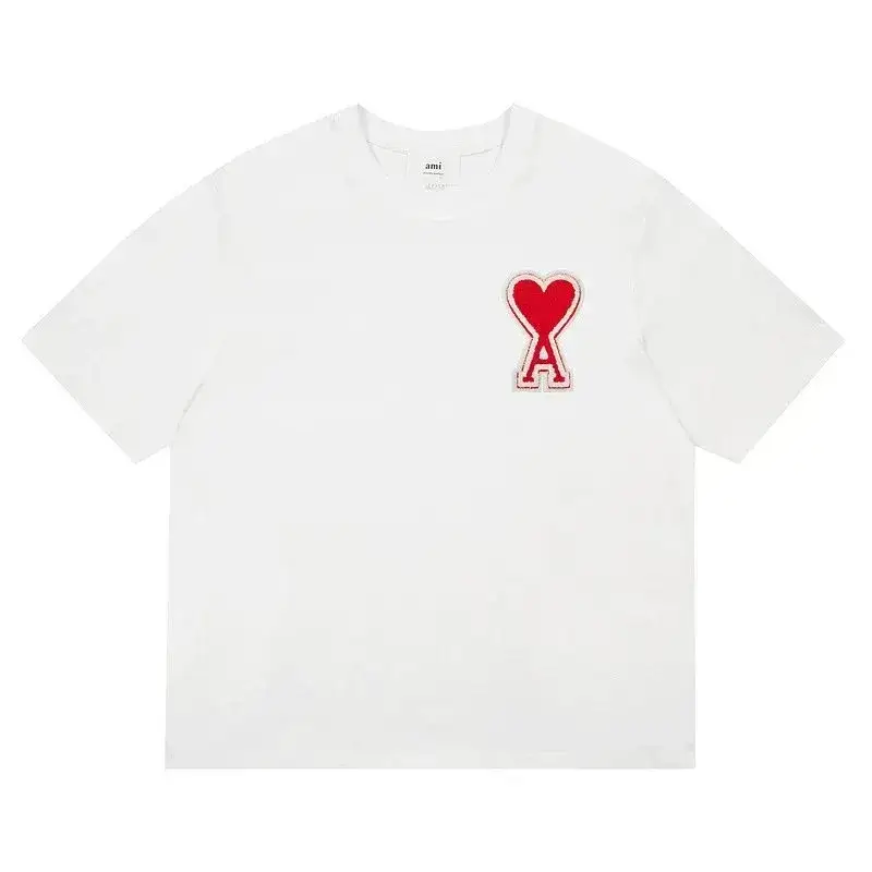 Ami Paris T-Shirts With Big Logo — White Red Heart colorway — Joyagoo Spreadsheet photo
