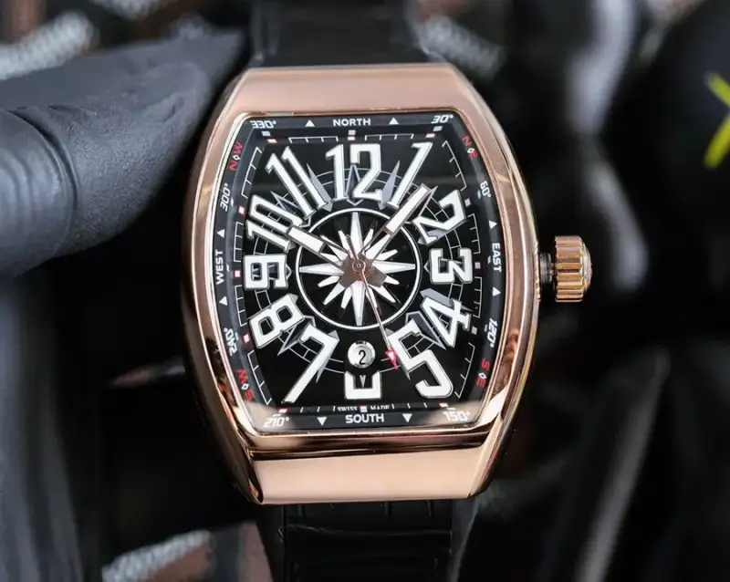 Vanguard Yachting Watch — Rose Gold Shell  Black Plate Black Tape colorway — Joyagoo Spreadsheet photo