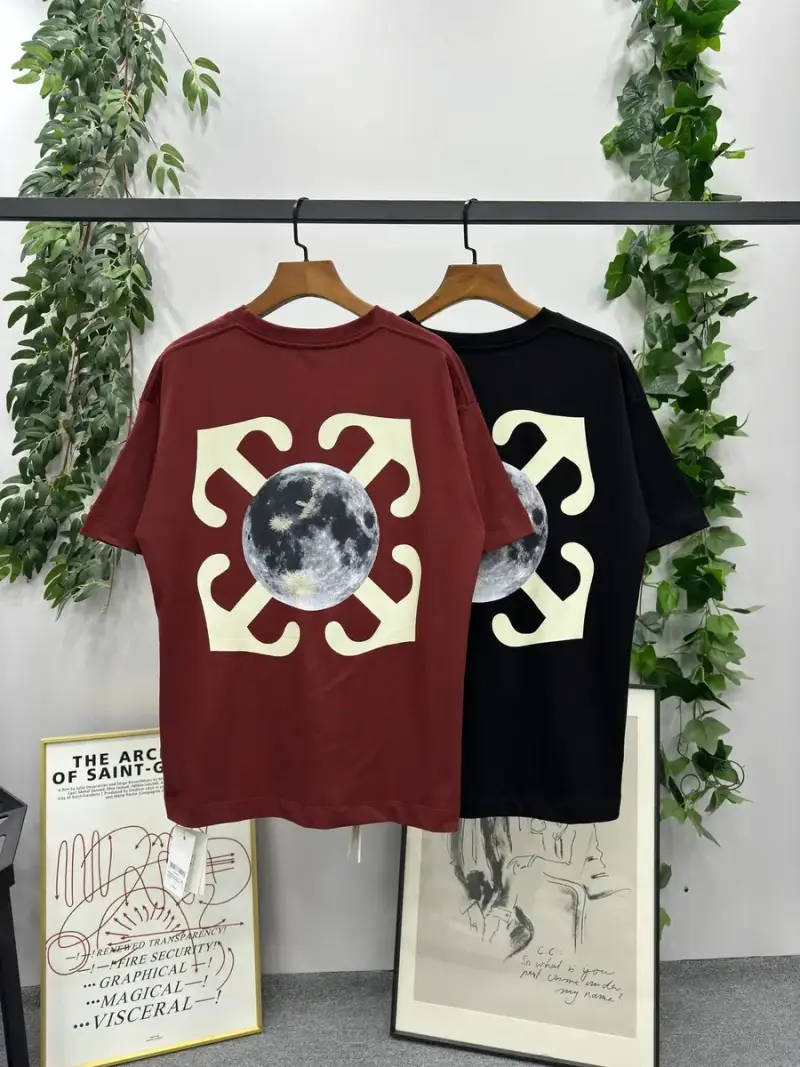 Off-White Scratch T-Shirt — wine red colorway — Joyagoo Spreadsheet photo