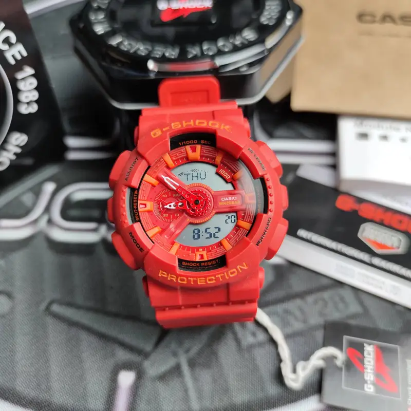G-SHOCK Casio GA-110GW-7AER Watch — Watermelon Red colorway — Joyagoo Spreadsheet photo