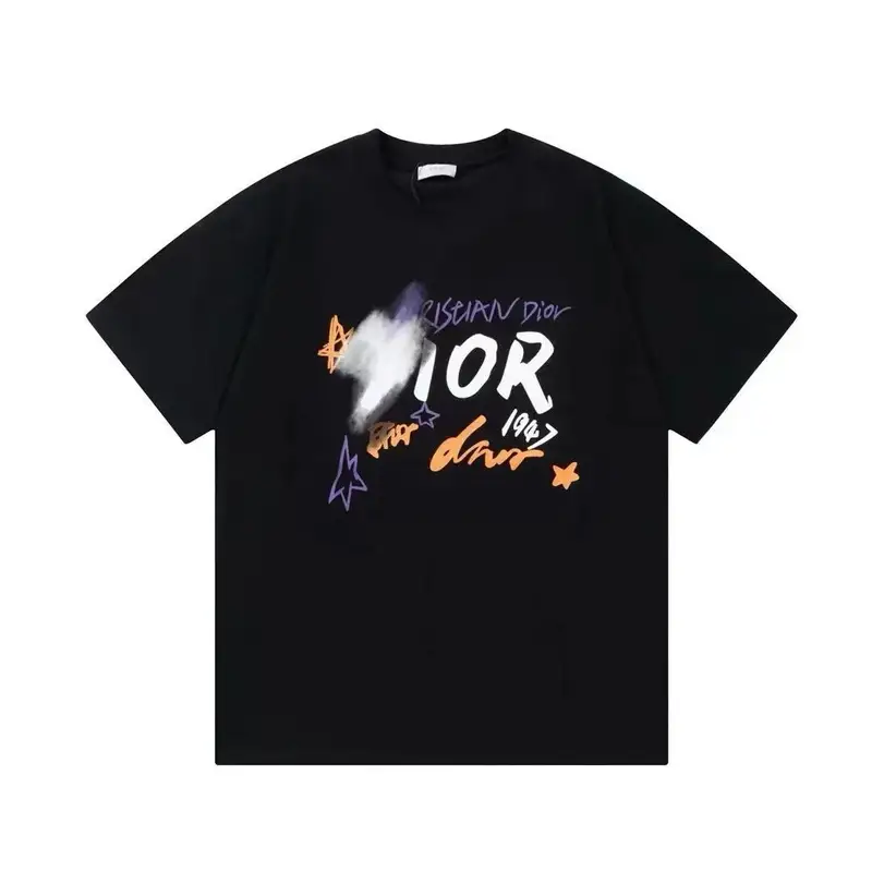 Christian Dior Atelier T-Shirt — Black and white spell purple spell orange letters colorway — Joyagoo Spreadsheet photo