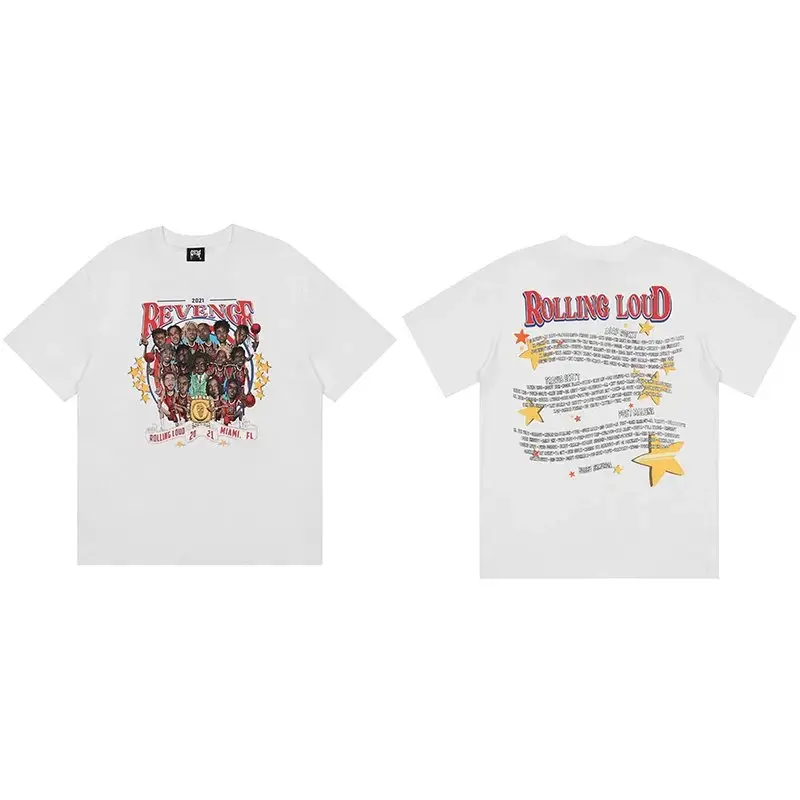 Revenge T-Shirts — White Star Image colorway — Joyagoo Spreadsheet photo