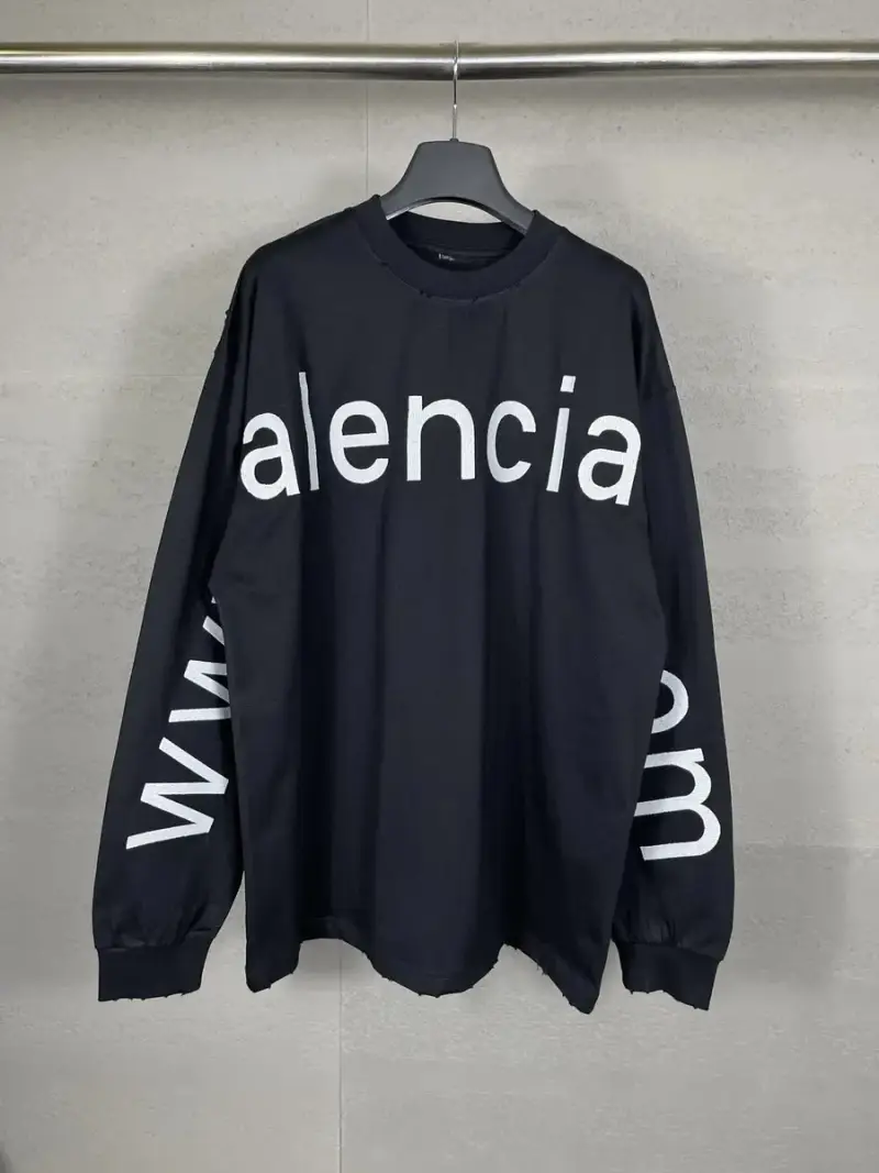 Balenciaga Text Long Sleeve — black colorway — Joyagoo Spreadsheet photo