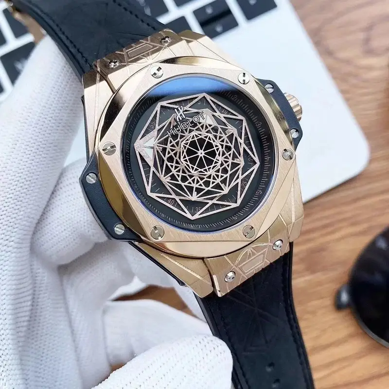 Hublot Big Bang Sang Bleu — Rose Gold  Black Plate  Black Belt colorway — Joyagoo Spreadsheet photo
