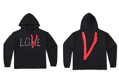 VLONE Hoodie — Rose Red Valentine's Day Black Red V colorway — Joyagoo Spreadsheet photo
