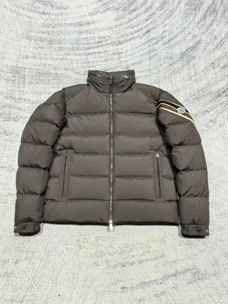 Moncler Solayan Hooded Short Down Jacket — Brown colorway — Joyagoo Spreadsheet photo