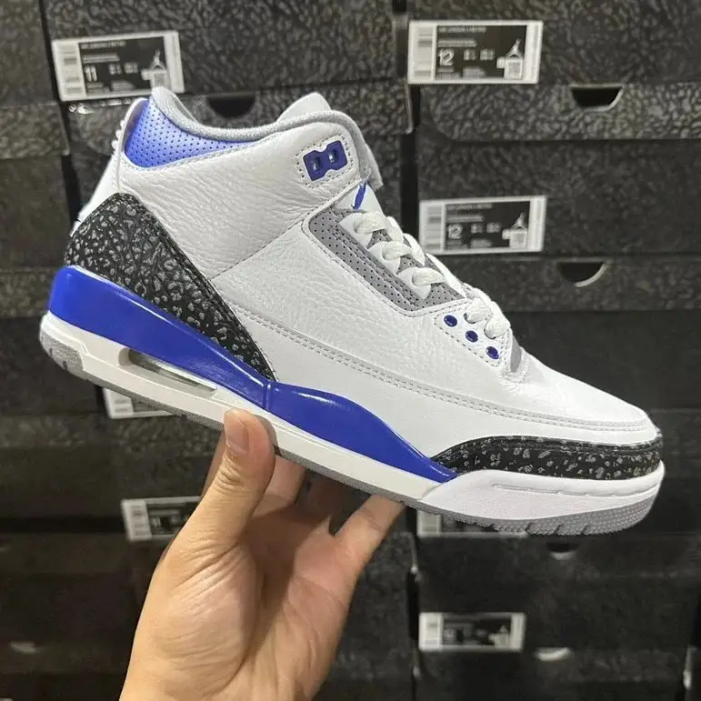 Jordan 3 Fragment Shoes — Aj3 Racing Blue colorway — Joyagoo Spreadsheet photo