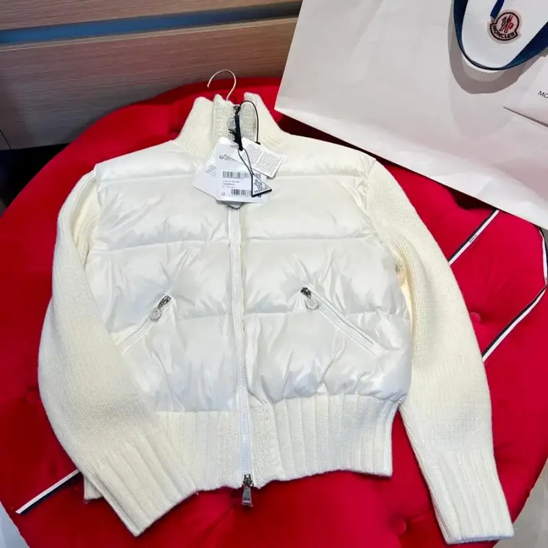 Moncler Wool Puffer Cardigan — White colorway — Joyagoo Spreadsheet photo
