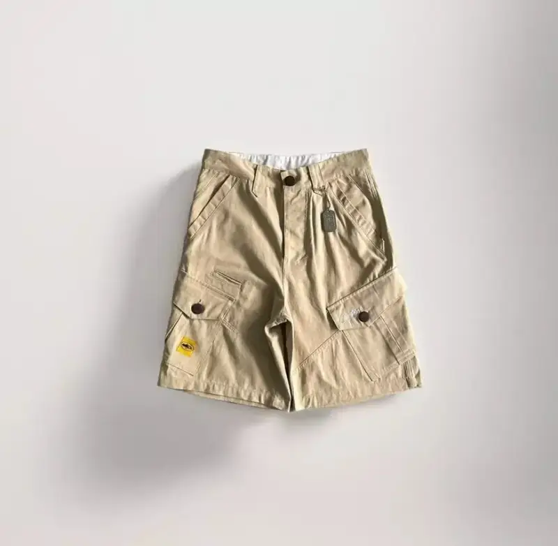 Corteiz Classic Cargo Triple Black Logo Shorts — Khakis Slant Pocket colorway — Joyagoo Spreadsheet photo