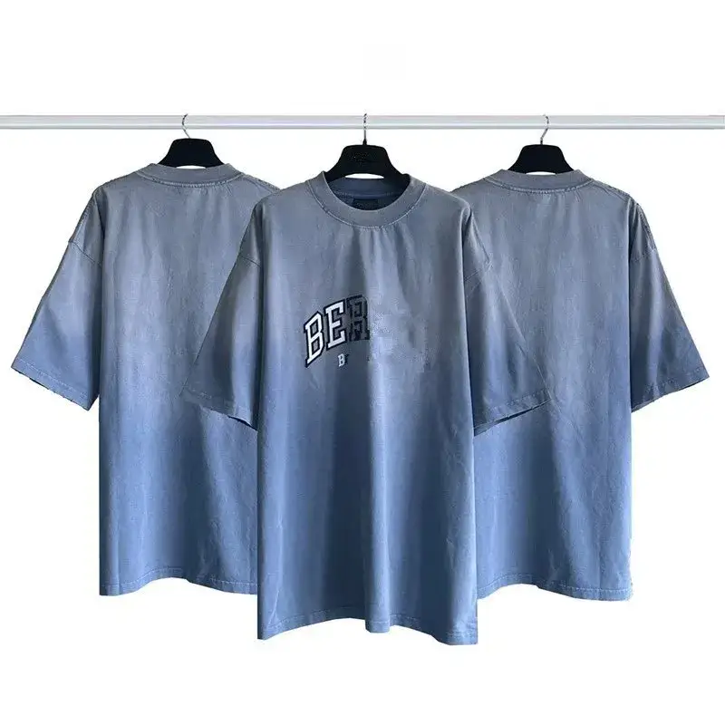Balenciaga Tees — Toothbrush embroidery gradient blue colorway — Joyagoo Spreadsheet photo