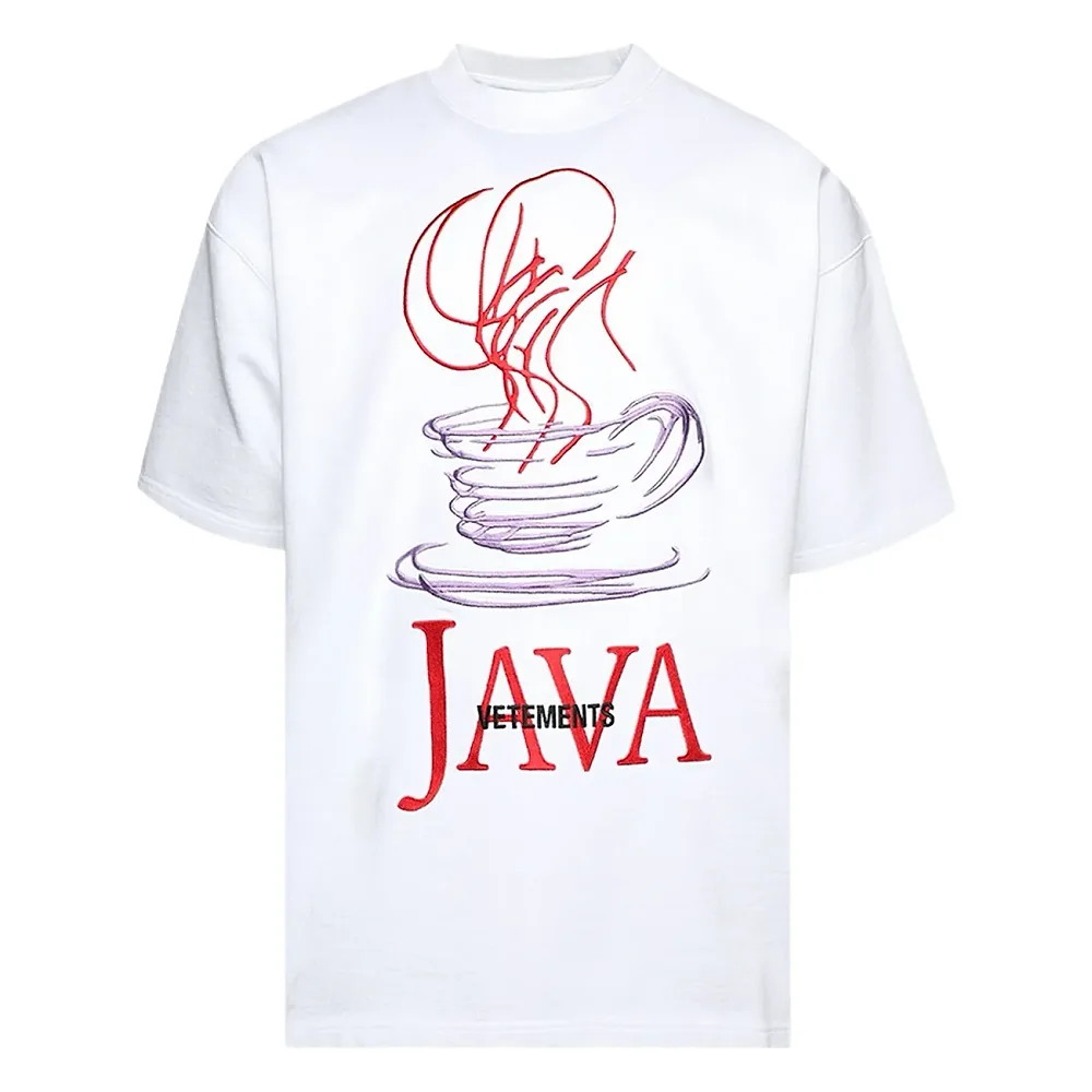 Vetements Java White T-Shirt — Joyagoo Spreadsheet photo 1